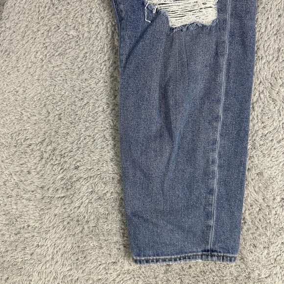 American Eagle Women's 90s Vintage Mom Jeans 8 Regular Distressed Destroyed - Picture 3 of 15